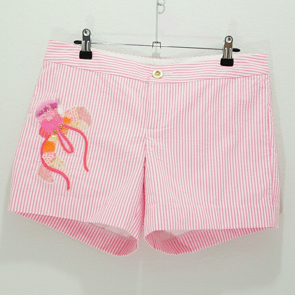 Lilly Pulitzer Shorts Callahan Party Seersucker - Picture 3 of 8